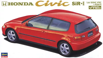 Hasegawa CD6 1/24 HONDA Civic SiRII 1.6L DOHC VTEC + PGM-FI Plastic Model Kit • $45.96