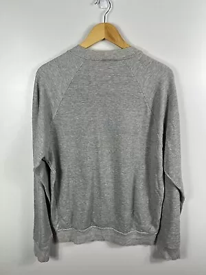 Adidas Vintage 80's V Neck Grey Sweatshirt Pullover *RARE*  Size Mens Large • $111.99