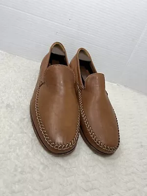 H.S. Trask Mens 12 M 45 Handsewn Loafers 0606 Brown Leather Slip On Shoes Dress • $45