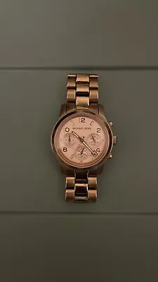 Michael Kors - Runway Chronograph Rose Gold-Tone Stainless Steel Watch - Woman’s • £60