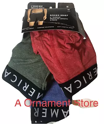 3 Pk American Eagle Men Boxer Brief  CLASSIC Underwear 6  Inseam S M L XL 2X 3X • $25.11