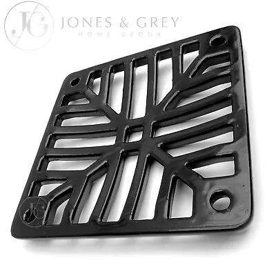 £10.99 • Buy SQUARE 6  INCH 150mm METAL DRAIN COVER GULLY GRID GRATE LID CAP LEAF PLATE BLACK