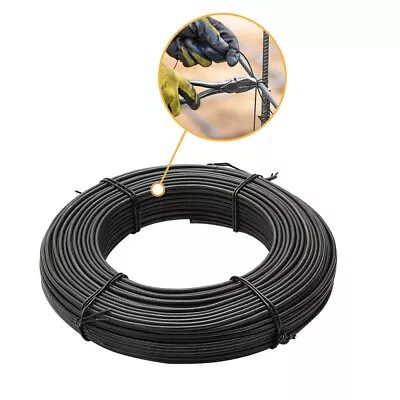 Black Industrial Twist Ties 2.5mm Iron Wire Tie Roll Cable Tying Fixing 25-100m • £6.95