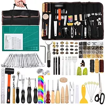 328Pcs Leather Tooling Kit Leather Kit With Manual Leather Working Tools An... • $90.86