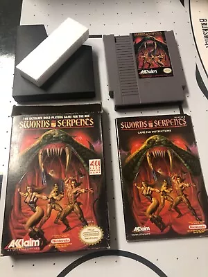 Nintendo Nes Swords And Serpents CiB And Plastic Case • $32