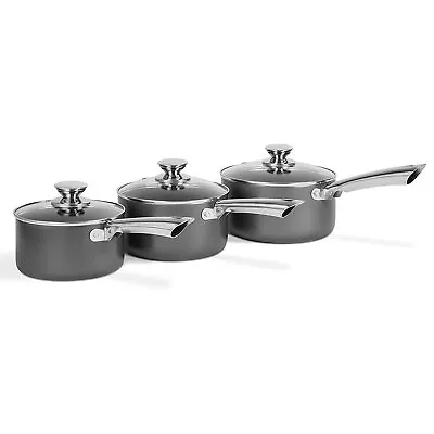 Morphy Richards  3 Piece Saucepan Set  973023 16/18/20cm Non Stick Graphite • £39.99