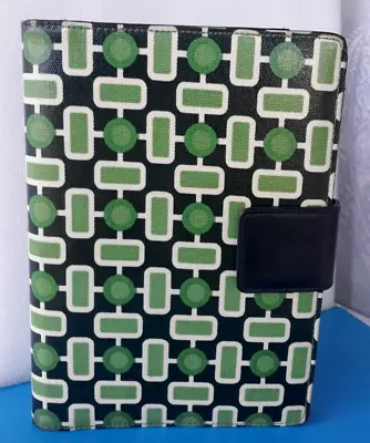 FRANKLIN COVEY Snap Wire-Bound Planner Notepad Cover ~ Green Black Tan 9.5  X 7  • $35