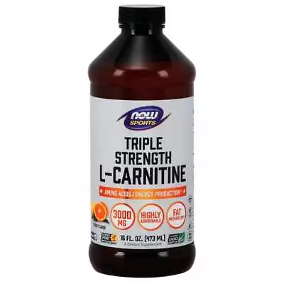 NOW Foods Triple Strength L-Carnitine - Citrus 16 Fl Oz Liq • $26.01