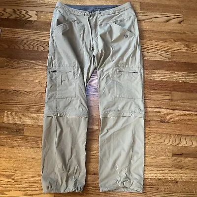 Mountain Hardwear Convertible Hiking Pants Women's Size 12 Beige 32  Inseam • $17.50