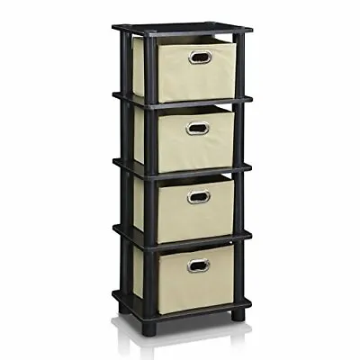 $39.06 • Buy 4 Drawer Dresser Bedroom Storage Drawers Furniture Chest Hamper Sturdy Bin Rack
