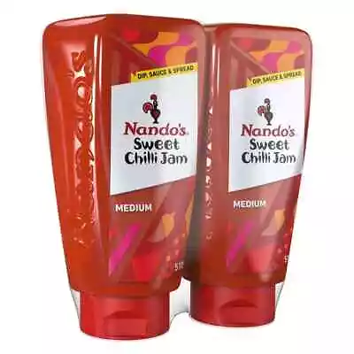 Nando's Sweet Chilli Jam Squeezy Medium Spicy Sauce Dip Spread Pack Of 2 X 510g • £8.49