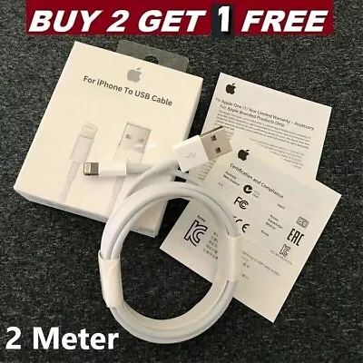 Genuine IPhone Charger Fast For Apple Cable USB Lead 6 7 8 X XS XR 11 Pro Max UK • £2.97