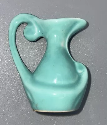 Vintage SHAWNEE? Hull? Green Mini Creamer Ewer Pitcher 2-5/8  Art Pottery MCM • $14.99