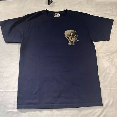 Vincent Van Gogh Immersive Experience T-Shirt Smoking Skull Navy Blue EUC Size M • $17.99