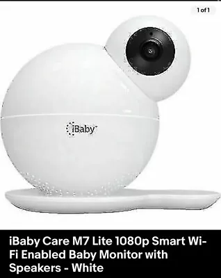 IBaby Care M7 Lite 1080p Smart Wi-Fi Enabled Baby Monitor With Speakers - White • $59