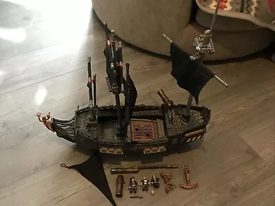 Pirates Of The Caribbean Black Pearl Pirate Ship Mega Bloks Incomplete • £29.99