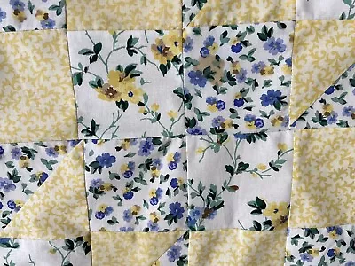 Vintage New Laura Ashley Priory Polyanthus Patchwork Quilt Throw Bedspread Panel • £109.50