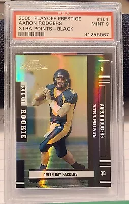 2005 Prestige XTRA POINTS BLACK Aaron Rodgers RC #151  PSA 9 SP 6/25 Pop 1 Of 2  • $3.25