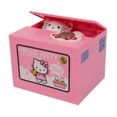 Shine Hello Kitty Bank Piggy Bank Coin Box Sound Gimmick Moving Figure • £26.99