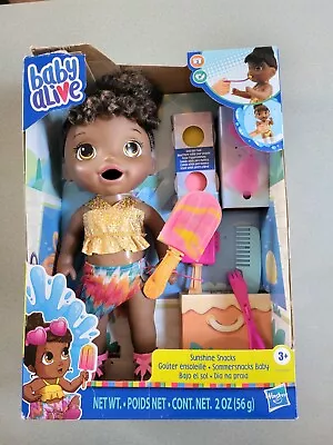 Baby Alive Sunshine Snacks Doll Black Hair • $22