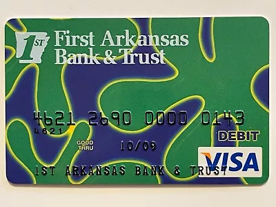 First Arkansas Bank & Trust Visa Debit Card Expired In 2009▪️No Value • $14.99