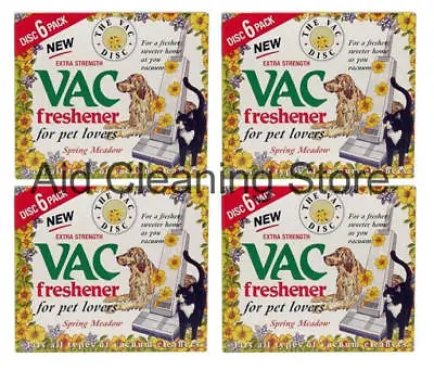 4x 6 Pack Vac Air Freshner Hoover Vacuum Cleaner Pet Lovers SPRING Meadow Disc • £5.99