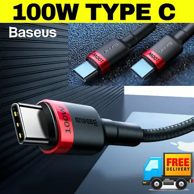 $6.95 • Buy Baseus 5A PD 100W USB C To Type C Fast Charging Cable MacBook Laptop IPad Pro