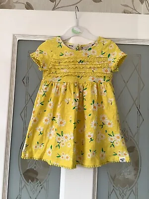 £3 • Buy Girls Debenhams Mantaray Yellow/White Daisy Floral Dress For Age 12-18 Months