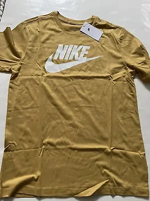 NWT Nike Sportswear NSW Icon Futura Men's Tan T-Shirt Sz M-3XL DZ2875-100 $30 • $23.97