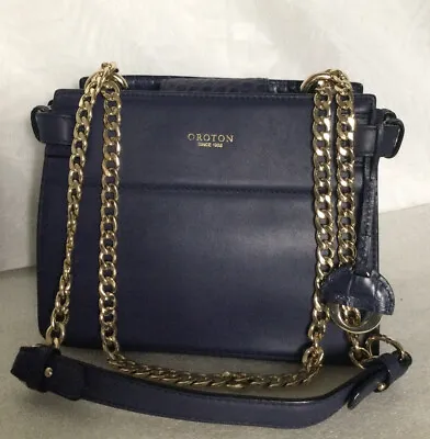 $159 • Buy OROTON Purple Blue Leather Cross Body/Shoulder Bag / Handbag