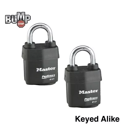 Master Lock Pro Series - (2) High Security Padlocks Keyed Alike 6121NKA-2 • $50.43