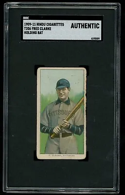 1909-11 T206 *Hindu Cigarettes* Fred Clarke Holding Bat SGC Auth • $809.95