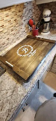 Farmhouse Stove Top Cover | Rustic Stove Top Cover | Rustic Noodle Board | • $70