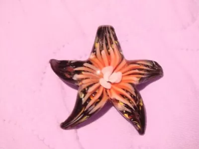 Murano Glass Starfish Pendant. Large Bail • $12