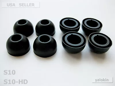 8 Black Large Earbuds Eartips Motorola S10 S10-hd Headsets  • $12.99