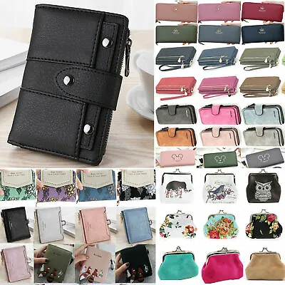 £2.03 • Buy Womens Mini Short Long Bifold Wallets Handheld Credit Cards Holders Coin Purses