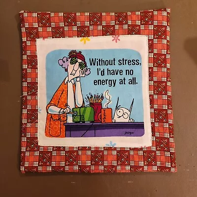 Vintage Fabric MAXINE Crabby Lady Screen Print Decor  WITHOUT Stress No ENERGY! • $9.79