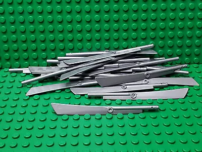 ** 25 CT LOT **  Lego NEW Flat Silver 10L Propeller / Sword Blade With Bar Pcs • $3.86