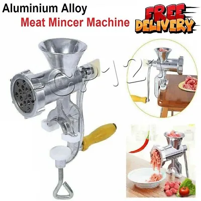 £10.90 • Buy Manual Rotary Food Aluminium Alloy Sausage Maker Meat Grinder Mincer Machine New
