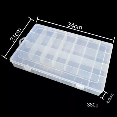 £6.99 • Buy Storage Box Hard Plastic Adjustable 28 Compartment Slot Plastic Craft Organizer
