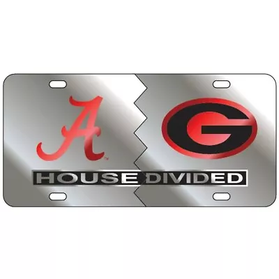 ALABAMA /  UGA Mirrored House Divided License Plate / Tag • $29.95