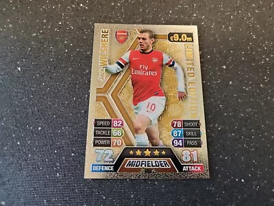 Match Attax 2013/14 Le 2 Jack Wilshere (arsenal) Gold Limited Edition Mint • £4.95