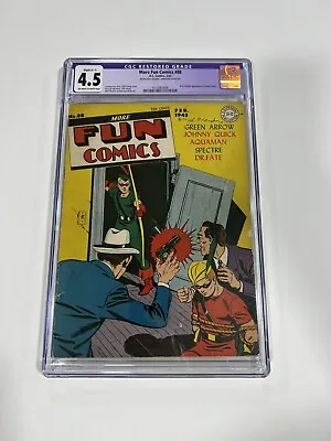 More Fun Comics 88 Cgc 4.5 Slight Restoration Ow/w Pages Dc Comics 1943 • $499.99