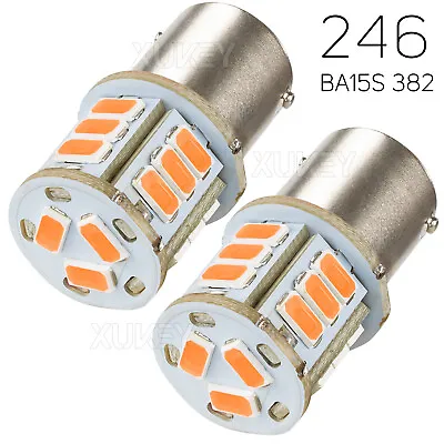 2x 18smd 1156 Ba15s R5w White Caravan Interior Car Led Globe Reverse Light Bulbs • $13.19