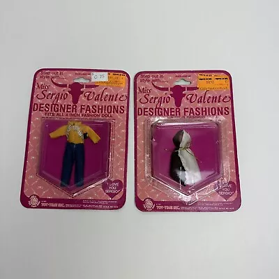 Vtg Miss Sergio Valente Designer 4” Doll Outfits Lot Of 2 Toy Time 5032 • $11.90