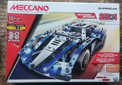 Meccano 18211 Supercar 25 In 1  Motorised  Set Brand New  Slight Damage To Box • £10