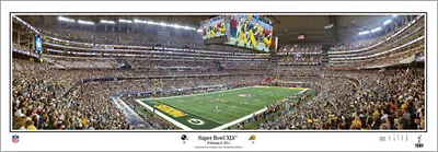 Super Bowl XLV (2011) GREEN BAY PACKERS Vs Steelers Panoramic 13x39 POSTER Print • $40.49