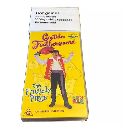 The Wiggles - Captain Feathersword  The Friendly Pirate 2000 VHS Video RARE • $100