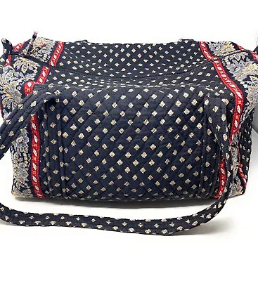 Vera Bradley Classic Black Large Duffel Travel Bag • $48