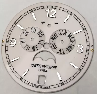 Patek Philippe Complications Annual Calendar Moon Phase  White Gold Dial 5146 • $2250